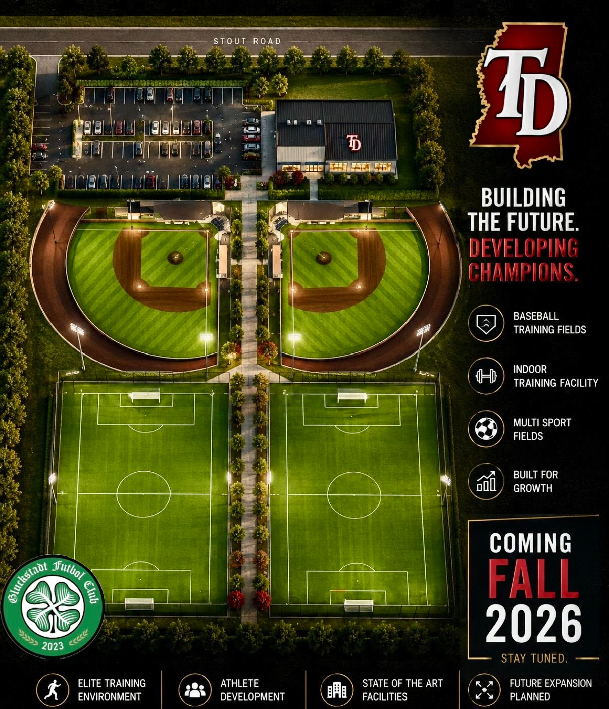 Rendering of upcoming TD training facility — coming Fall 2026