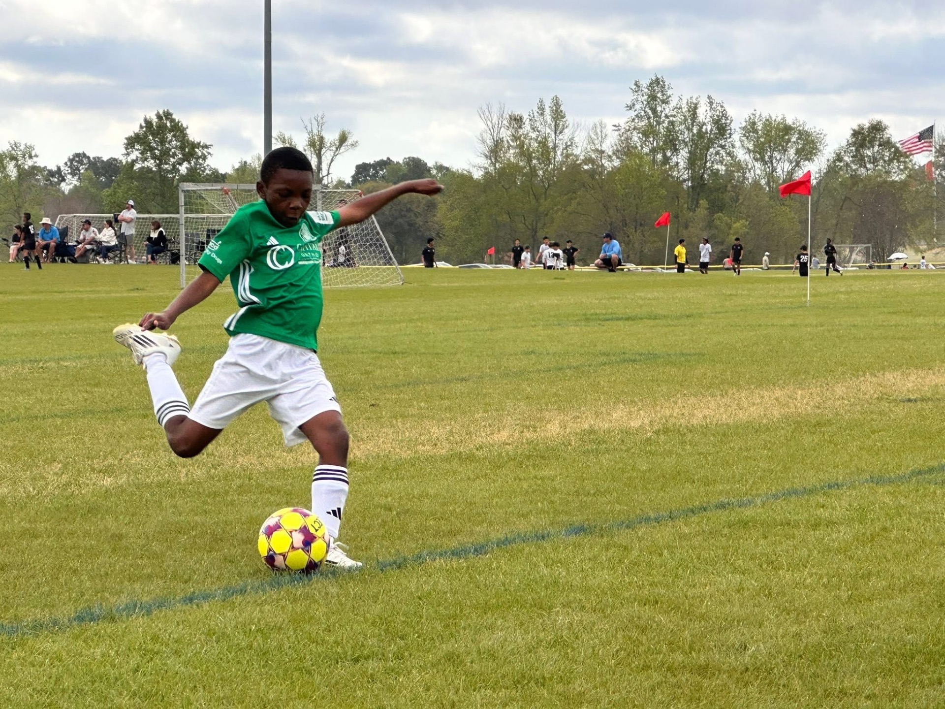 GFC player winding up a powerful strike